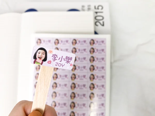 客製防水人像姓名貼-【可口美食】